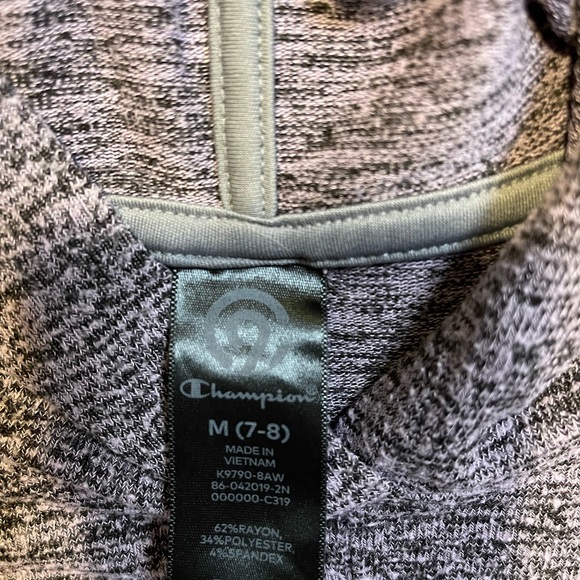 Girls Champion purple/black hoodie shirt sz M 7/8 - Picture 8 of 8